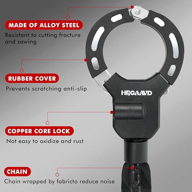 HPGAAVD Candado Antirrobo 8mm Patinete Bicicleta