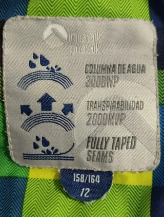 Chaqueta niño Neak Peak cuadros
