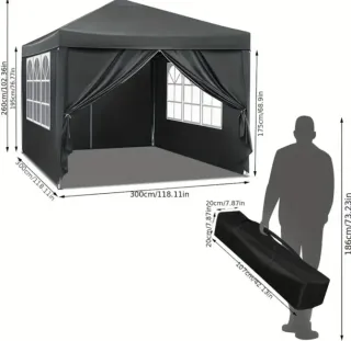 Carpa Plegable 3x3 Impermeable UV50 Oxford