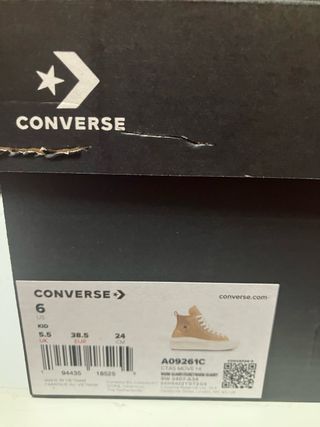 Converse Leather Move Hi Talla 40 beige/blanco