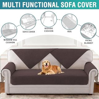 BellaHills Funda sofá 2 plazas 90x120cm Marrón