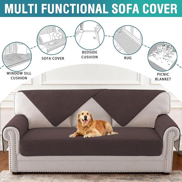 BellaHills Funda sofá 2 plazas 90x120cm Marrón