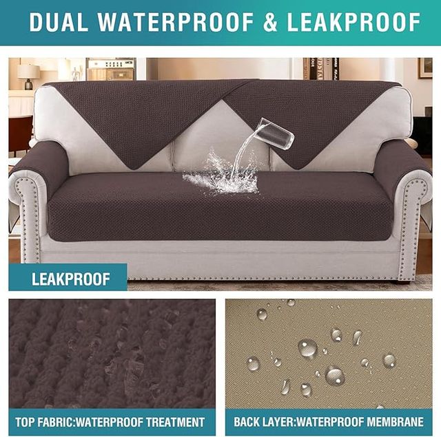 BellaHills Funda sofá 2 plazas 90x120cm Marrón