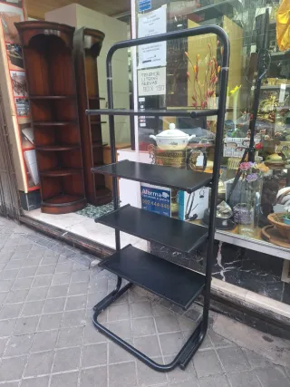 Estantería Metal y Madera Negra