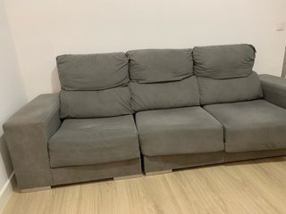 Chaise longue gris tela