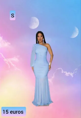 Vestido fiesta azul talla S