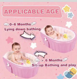 Bañera Hinchable Bebé Rosa . Perfecta. Grande