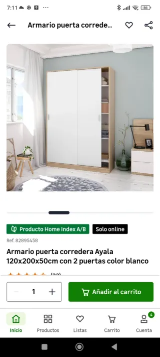 Armario puertas correderas blanco