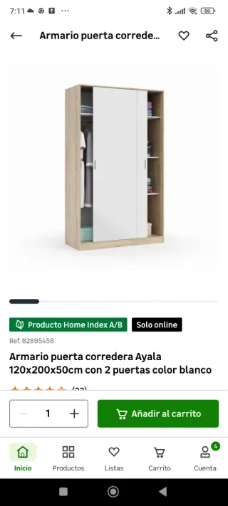 Armario puertas correderas blanco