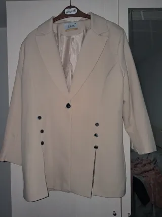 Chaqueta americana beige R&M talla M