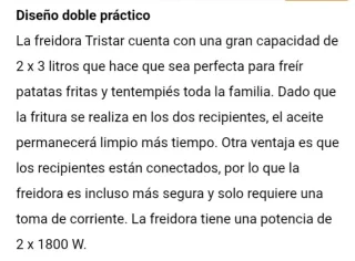 Freidora Doble Tristar FR-6937