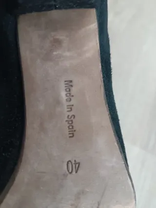 Originales zapatos de ante negro 40