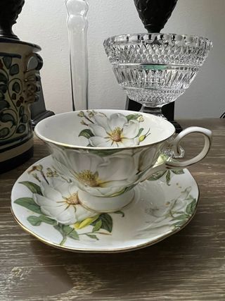 Taza y plato porcelana Lefard