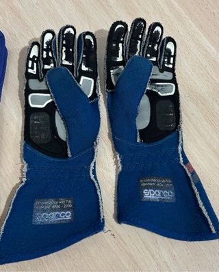 Guantes Sparco Azul y Plateado