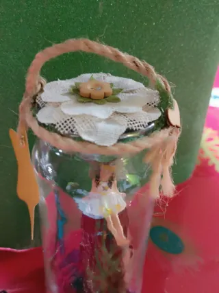 Oferta Tarro decorado hada pintado a mano