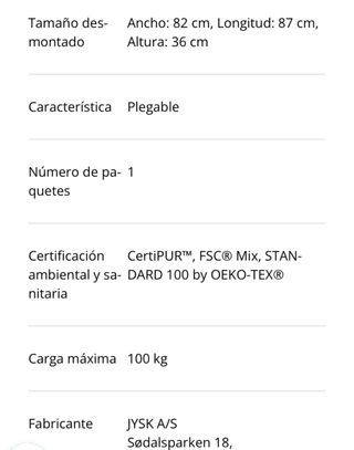 Cama plegable JYSK ILSKOV 80x193