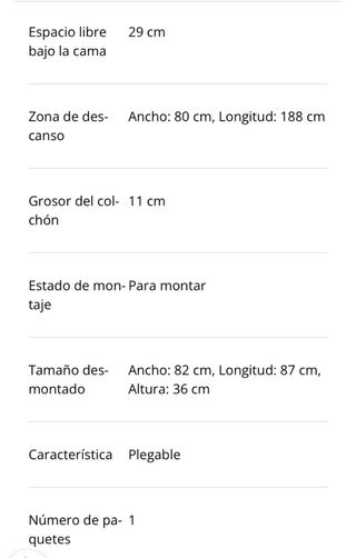 Cama plegable JYSK ILSKOV 80x193