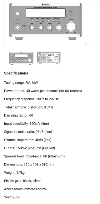 Minicadena Yamaha RX-E810