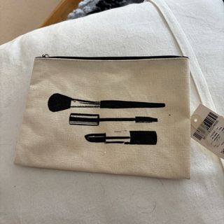 Neceser maquillaje beige y negro