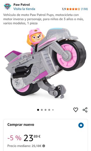 Lote Skie patrulla canina dragón y moto