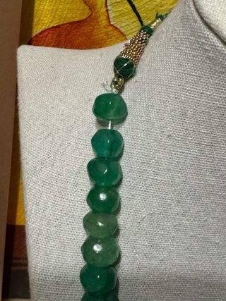 Collana Indiana in Smeraldo taglio Briolette