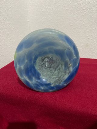 Jarrón Decorativo Vidrio Soplado Azul