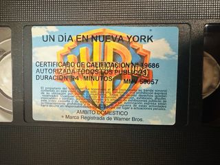 Película VHS Un día en Nueva York