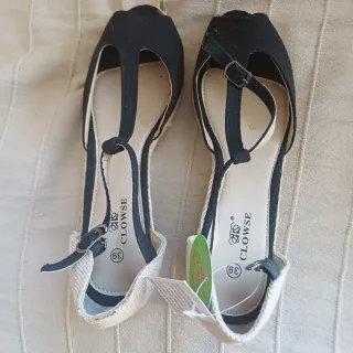 Sandalias cuña esparto CLOWSE Talla 39