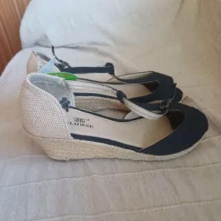 Sandalias cuña esparto CLOWSE Talla 39