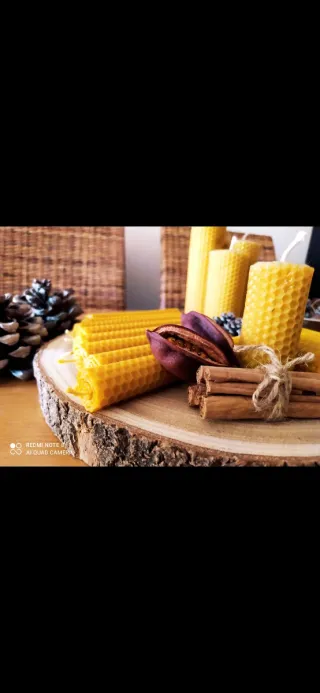 LOTE 20 VELAS CERA ABEJA