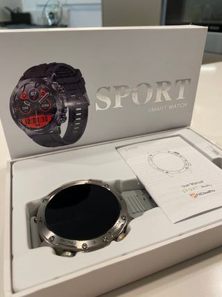 Smartwatch Sport Negro y Plateado