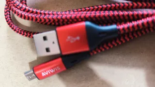 Cable Cargador AVIWIS USB a Micro USB Rojo