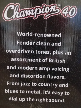 FENDER Champion 40 Amplificador guitarra