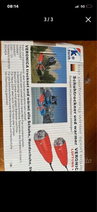 Scalda scarponi sci e guanti