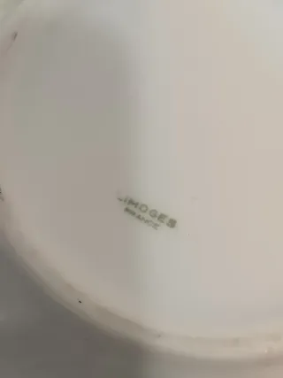 Scatola Porcellana Limoges France con Coperchio Bi