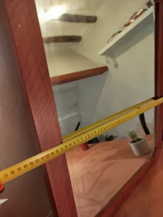 Espejo madera rectangular