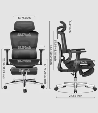 Silla Ergonómica HBADA E2 - Negra - COMO NUEVA