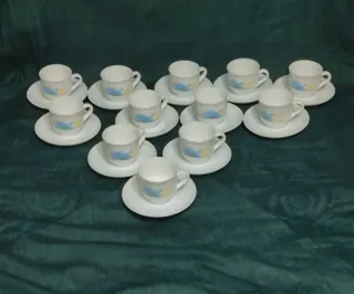 Arcopal Juego 12 Tazas Café  Flores