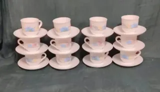 Arcopal Juego 12 Tazas Café  Flores