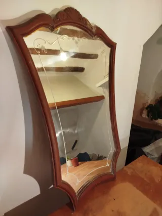 Espejo de madera, opcion de restaurar