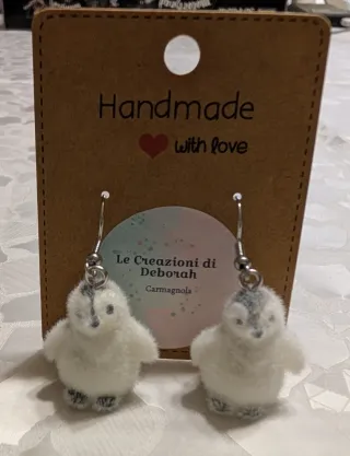 Orecchini Pinguino handmade