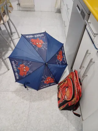 Paraguas Spiderman + Mochila Infantil