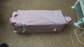 Cuna de viaje niña rosa