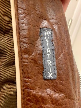 Chaqueta Cuero Aviatrix Marrón Talla M