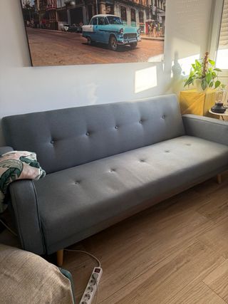 Sofá Cama Multicolor y Amarillo