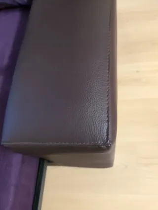 Sofá modular tela y piel