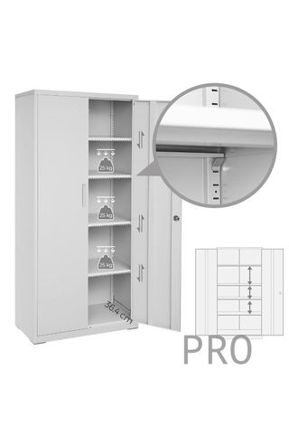 Armario de Garaje de 5 Estantes con 2 Puertas