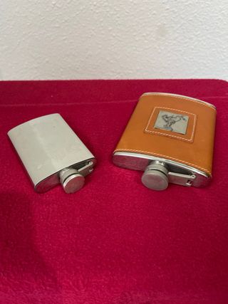 2 Petacas Licor Acero Inoxidable