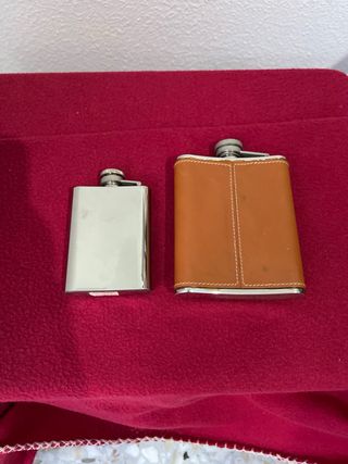 2 Petacas Licor Acero Inoxidable