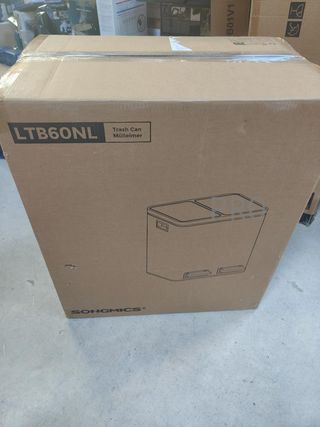 Cubo de basura con doble compartimento - Songmics